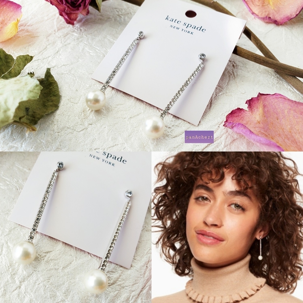 Kate Spade Linear Earrings Precious Pearls